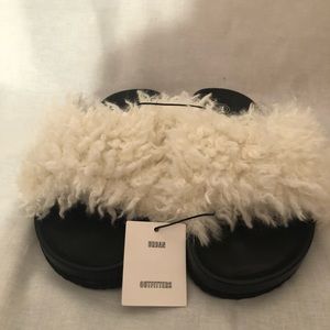 Urban Outfitters Fur Slides